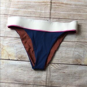 Hurley Quick Dry ribbed colorblock bikini bottoms